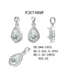 Sterling Silver Semi Mount Pendant Setting Pear PE 8x6mm - Syzjewelry